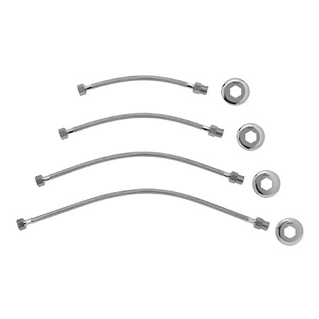 Ligação Flexível Malha de Aço 30 cm Cromado