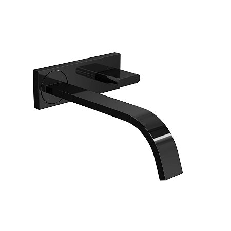 Torneira De Parede Com Chapa Para Lavatório Polo Black Noir