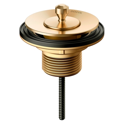 Válvula De Saída D'Água Universal Para Banheiro Em Metal 7/8" Ouro Polido - 00486343 - Docol