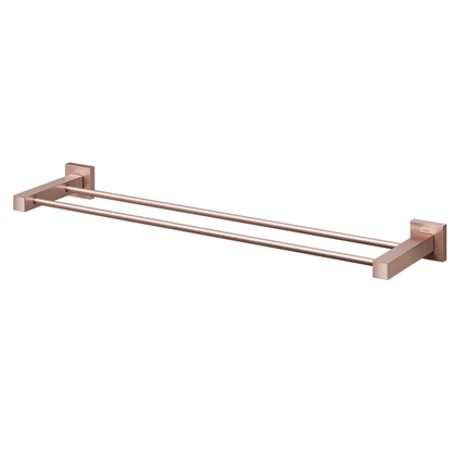 Porta-Toalhas Bastão Duplo Square Cobre Escovado - 00641869 - Docol
