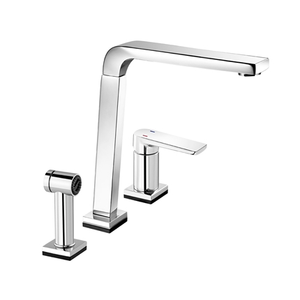 Monocomando Para Cozinha Com Ducha Manual Bistrô Tech - 00699406 - Docol