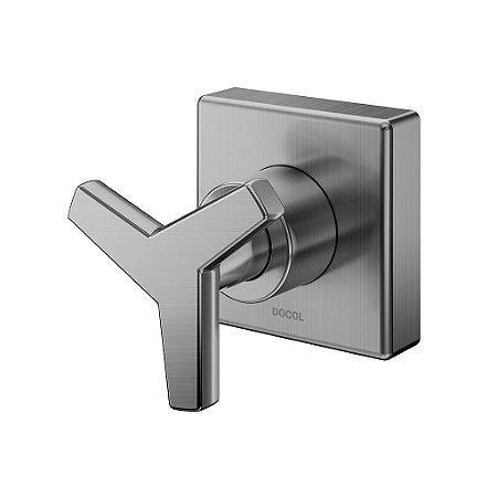 Acabamento Para Registro Docolbase 1/2", 3/4" E 1" Docol City Grafite Escovado - 00877170 - Docol