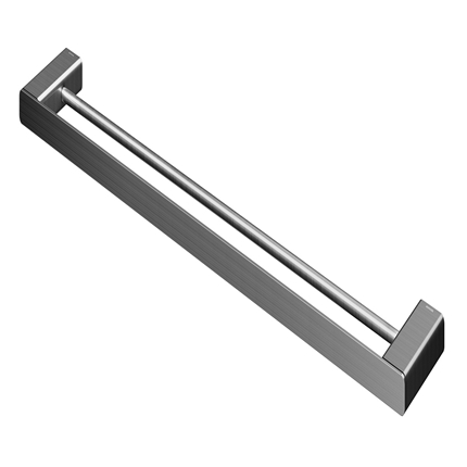 Porta-Toalhas Duplo Docol Flat Grafite Escovado - 01013770 - Docol