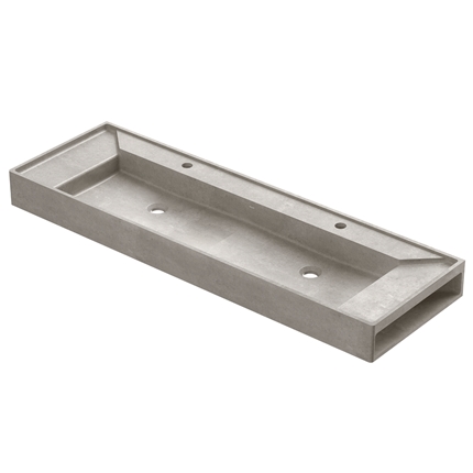 Cuba Dupla De Apoio Com Mesa 1400X450X120 Docolconcreta - 012368Aw - Docol