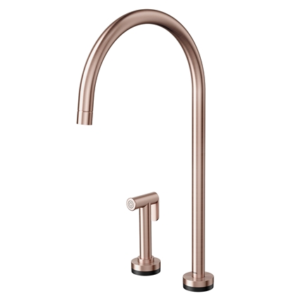 Torneira Para Cozinha De Mesa Com Ducha Lateral Presence Mix&Match Cobre Escovado - 01546469 - Docol