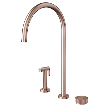 Torneira Para Cozinha De Mesa Com Ducha Lateral Mix&Match Cobre Escovado - 01546869 - Docol