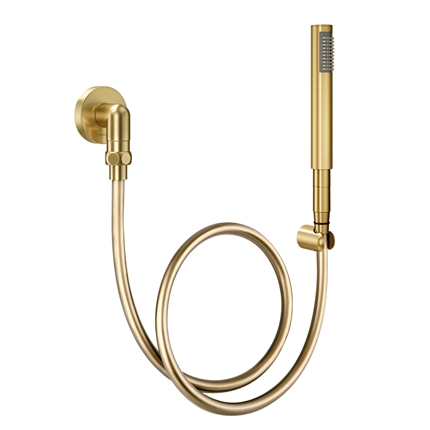 Ducha Manual C30 Com Joelho 90º Em Ouro Escovado - 01834672 - Docol