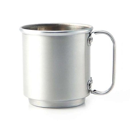 Caneca de chopp em alumínio escovada