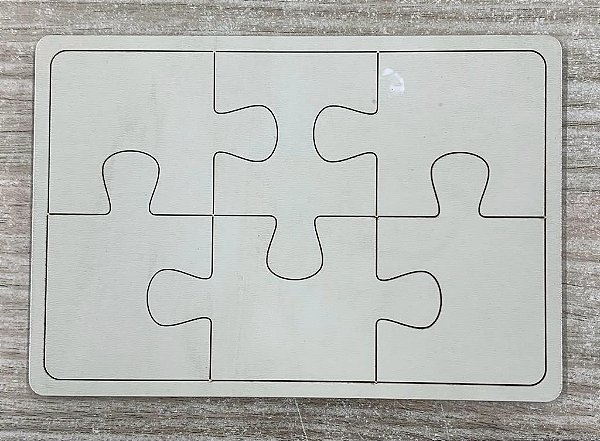 Quebra-Cabeça em  MDF 11x16 - 6 Peças