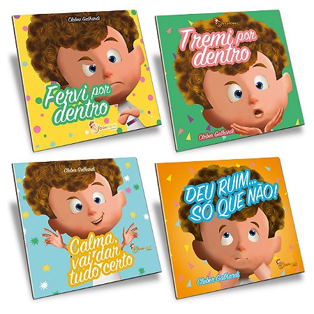 Kit Fervi por dentro 4 livros - Raiva, medo, ansiedade e frustração.