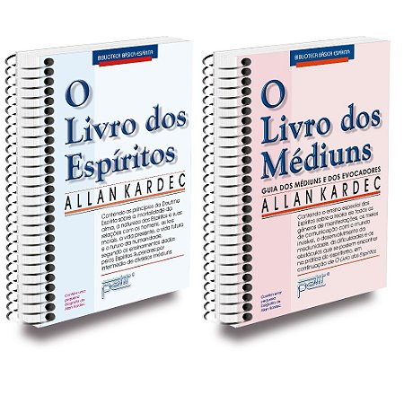 Kit O Livro dos Espíritos + O Livro dos Médiuns em Espiral