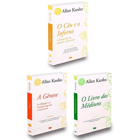Kit O Livro dos Médiuns+A Gênese+O Céu e o Inferno - 3 Livros