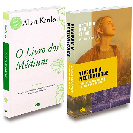 Kit 2 livros - Vivendo a Mediunidade + Livro dos Médiuns