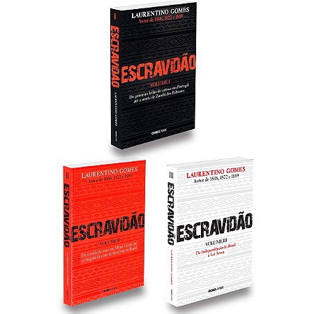 Livros Escravidão Volumes 1, 2 e 3 Laurentino Gomes