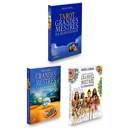 Trilogia Grandes Mestres da Humanidade ,taro,livro e livro de colorir