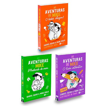 Coleção 3 Livros As Aventuras de Mike, vol.2,3 e O Livro Interativo