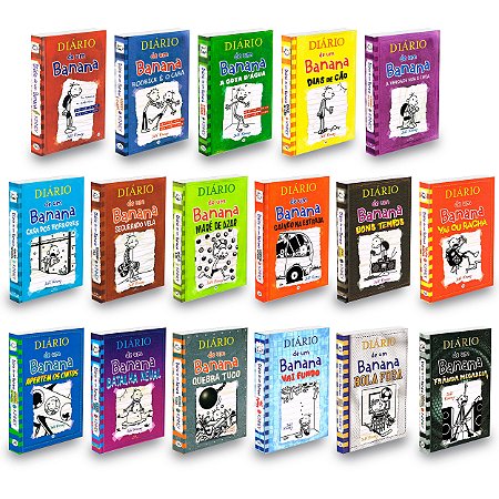 Coleção Diário de um Banana - 17 Livros (Vol. 1 ao 17) Capa Dura