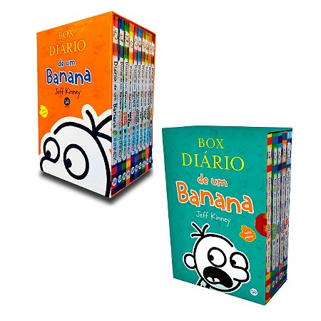 Kit Box Diário de Um Banana com 2 Box  - Vol 1 a 10 e Vol 11 a 15