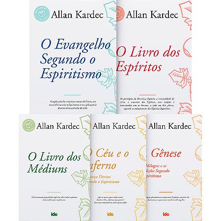 Kit Obras Básicas Com 05 Livros Allan Kardec - 14x21 - Instituto De Difusão - Ide Editora