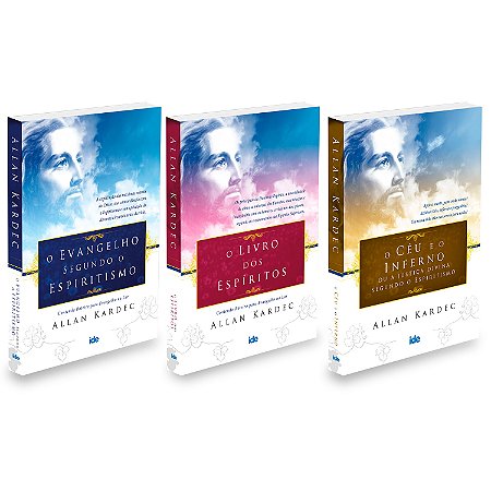 Kit Kardec 3 livros : Evangelho+ Livro dos Espíritos+Céu e o Inferno-Ed. Econômica