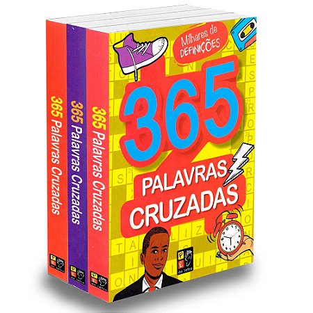 Kit 365 Palavras Cruzadas - 3 Livros Novos