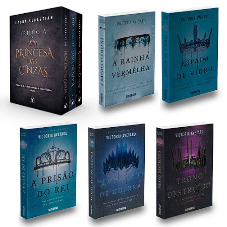 Kit A Rainha Vermelha-5 livros+Box Princesa Das Cinzas