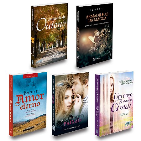Kit Romances Espíritas - Eternos Namorados - 5 Livros Novos