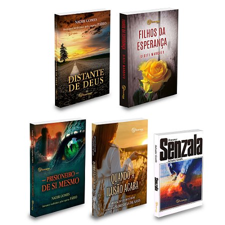 Coleção 5 romances espiritas - 5 livros novos