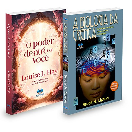 Kit 2 Livros Autoajuda - Poder Dentro de Você + Biologia da Crença