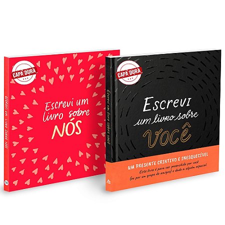 Kit Escrevi um Livro Sobre Você + Escrevi um Livro Sobre Nós - Capa Dura
