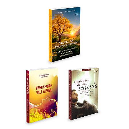 Kit Viver é a Melhor Escolha - 3 Livros Espíritas sobre Valorização da Vida
