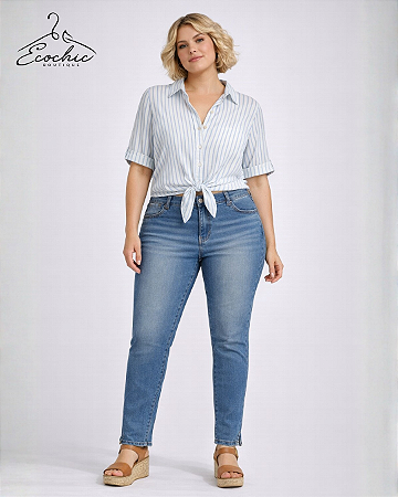 CALÇA JEANS STRETCH ESTONADA