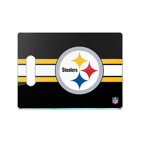 Tábua de Carne de Vidro Licenciada NFL - Pittsburgh Steelers