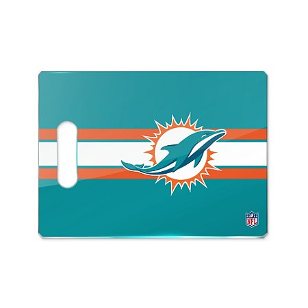 Tábua de Carne de Vidro Licenciada NFL - Miami Dolphins