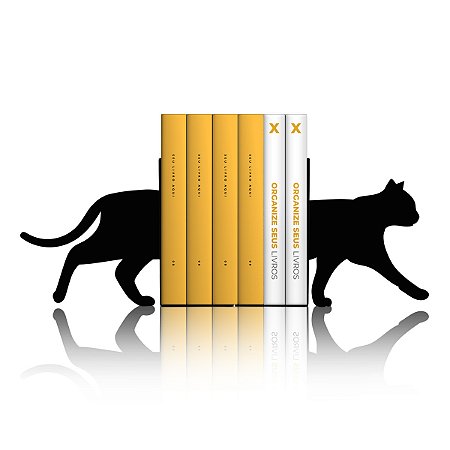 Porta Livros Organizador (Preto) -  Gato