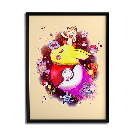 Quadro Decorativo Pokemon By Lua Lins - Beek