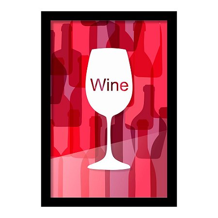 Quadro Porta Rolhas de Vinho WINE