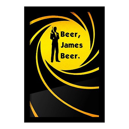 Quadro Porta Tampinha de Cerveja James Beer
