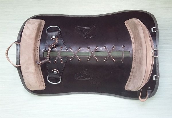 Basto Sela Crioulo Marrom 100% Couro Para Cavalos