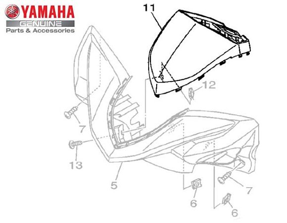 CAPA DOS MEDIDORES PARA NEO 125 ORIGINAL YAMAHA