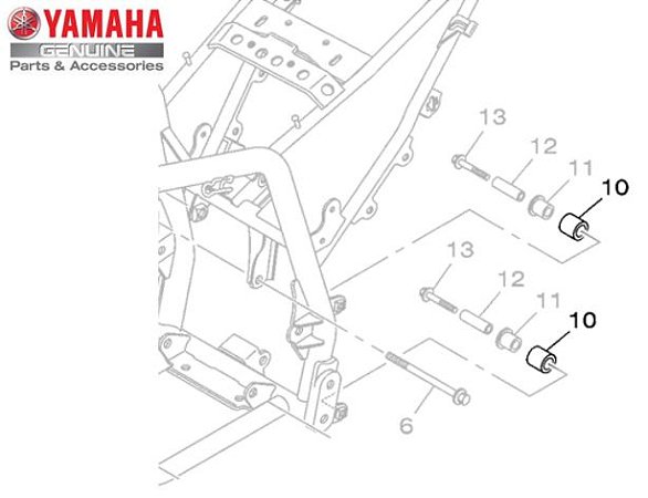 TENSIONADOR DA CORRENTE PARA XTZ125 , TTR125 , XTZ150 CROSSER , TTR230 ORIGINAL YAMAHA