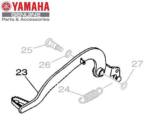 PEDAL DE FREIO TRASEIRO PARA XTZ150 CROSSER 2019 A 2021 ORIGINAL YAMAHA