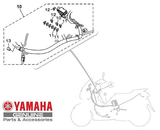 CHICOTE DE FIOS CONJUNTO PARA NMAX 160 2017 A 2019 ORIGINAL YAMAHA