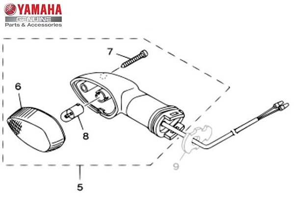 Pisca Dianteiro Direito Conjunto (Lente Laranja) Yamaha XT 250 Z Ténéré 2011/15 Original