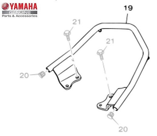 APOIO DO PASSAGEIRO YS FAZER 150 ATÉ 2015 ORIGINAL YAMAHA