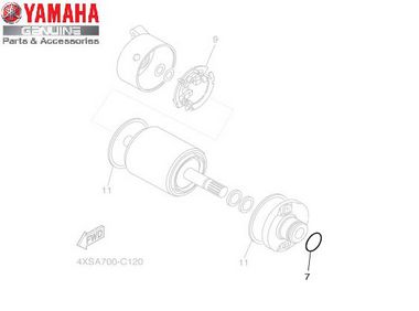 ANEL DE BORRACHA DA PONTA DO MOTOR DE PARTIDA PARA YS250 FAZER E FZ25 NOVA FAZER 250 ABS /DRAG STAR 650ORIGINAL YAMAHA