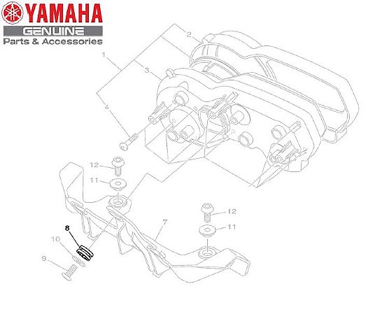 AMORTIZADOR DE BORRACHA DO PAINEL PARA XJ6-N ORIGINAL YAMAHA