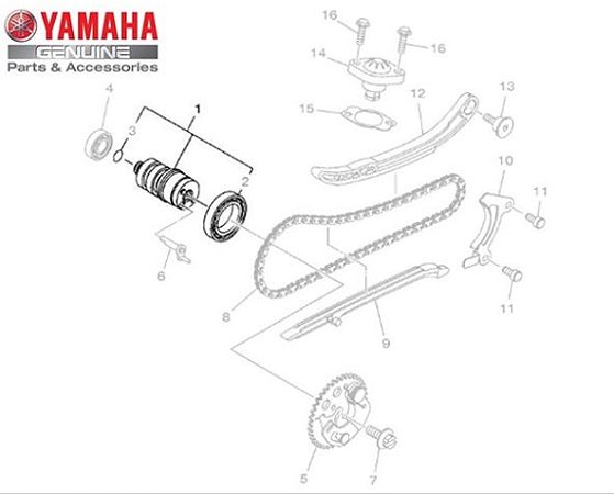 EIXO DE COMANDO CONJUNTO PARA NMAX 160 ORIGINAL YAMAHA