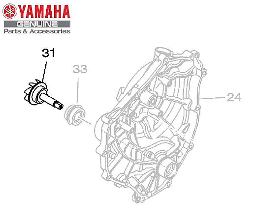 EIXO IMPULSOR DA BOMBA DA AGUA PARA MT-07 ORIGINAL YAMAHA