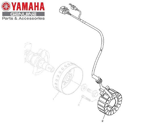 ESTATOR CONJUNTO PARA MT-09 2015 A 2022 ORIGINAL YAMAHA